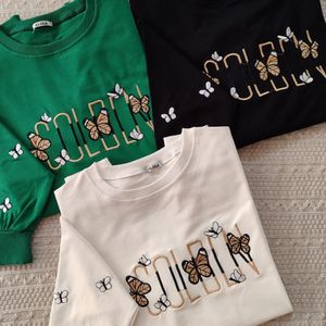 قیمت ارزان دورس دونخ پنبه آستین بلند گلدوزی پروانه-زنانه(سایز40 تا48)ماهو