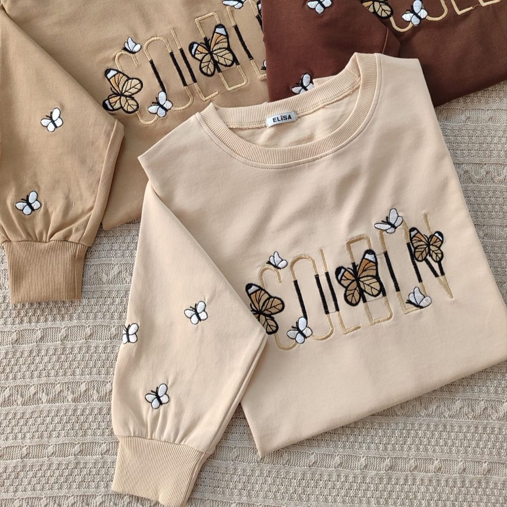 قیمت ارزان دورس دونخ پنبه آستین بلند گلدوزی پروانه-زنانه(سایز40 تا48)ماهو