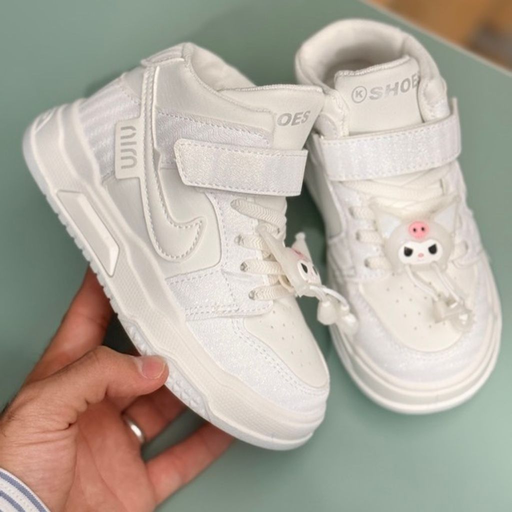 خرید اینترنتی قیمت کتونی نیمساق طرح جردن کرومی لنگ دراز برند کیدز کد 4071902