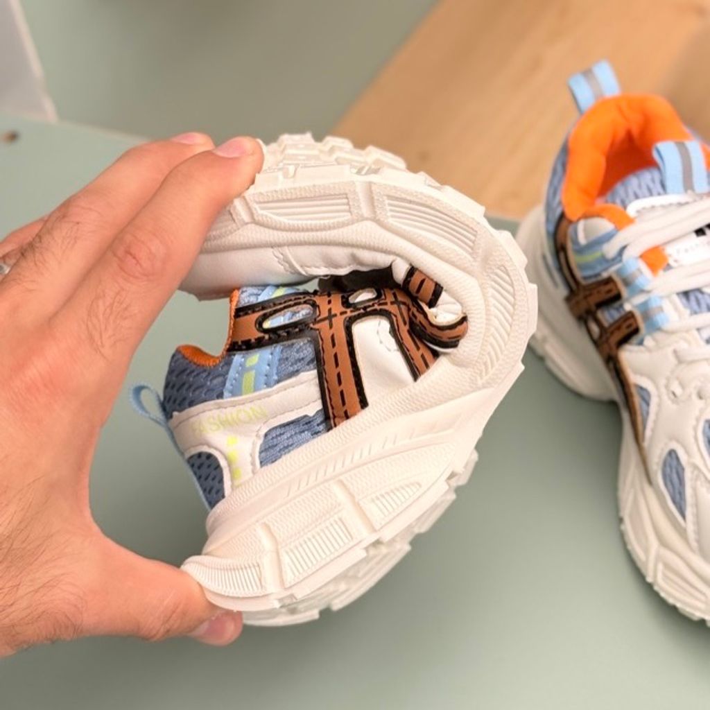 خرید اینترنتی قیمت کتونی بچگانه توری طرح Asics از MBA کد 4061901