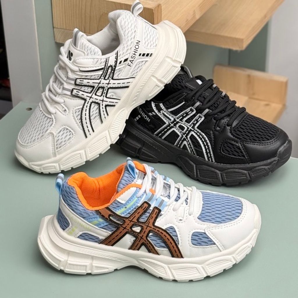 خرید اینترنتی قیمت کتونی بچگانه توری طرح Asics از MBA کد 4061901