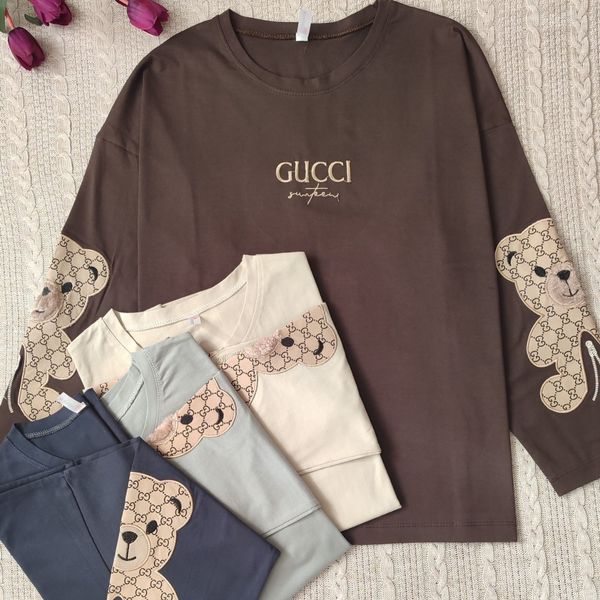 ست بلوز شلوار گوچی آستین تدی زنانه(سایز48-40) ماهو