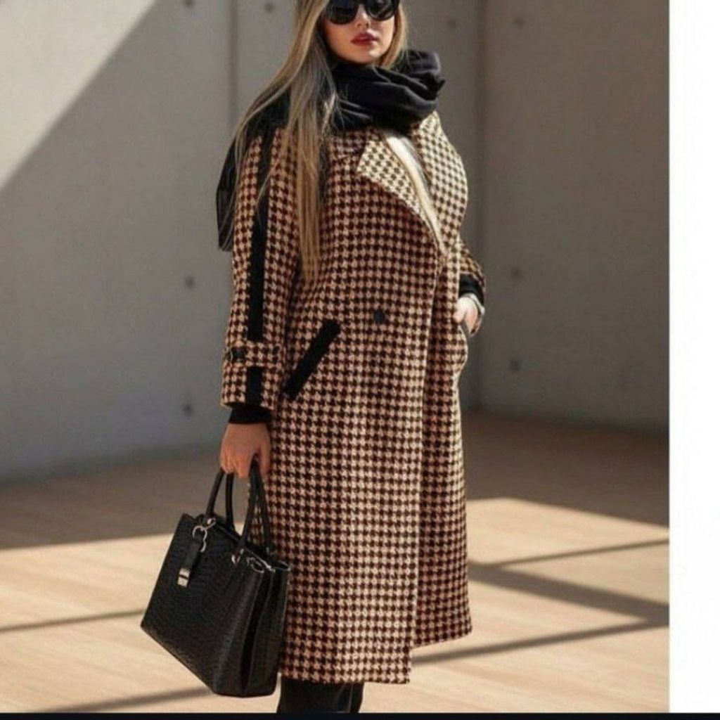 قیمت ارزان پالتو توییت موهر بلند زنانه