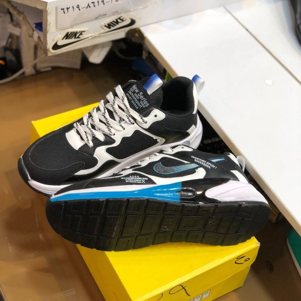 خرید اینترنتی کفش نایک واید مردانه رنگ مشکی ابی