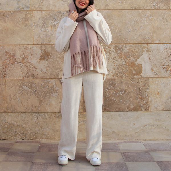 ست پلیور و شلوار گندم