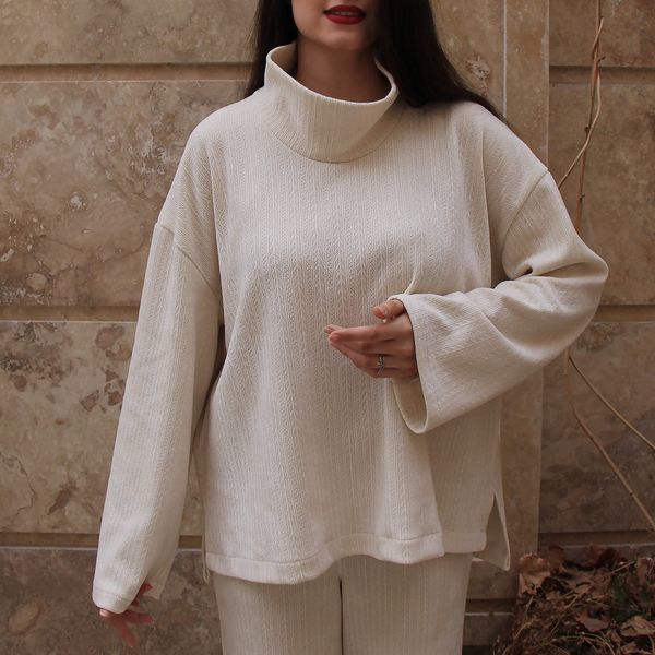 ست پلیور و شلوار گندم