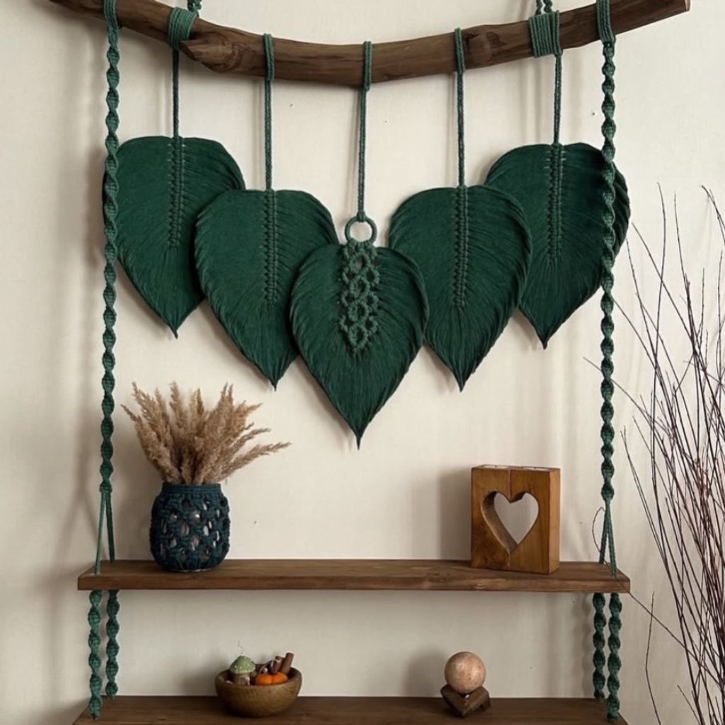 خرید انلاین شلف دو طبقه مکرومه بافی مدل لیدا