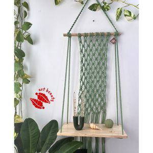 شلف اویز مکرومه بافی طرح نارسیس