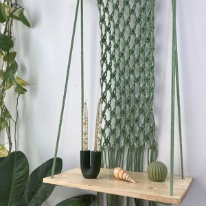 خرید انلاین شلف اویز مکرومه بافی طرح نارسیس