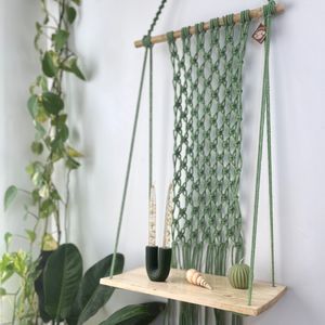 فروش اینترنتی شلف اویز مکرومه بافی طرح نارسیس