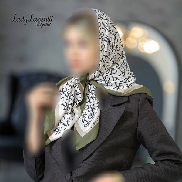 روسری ابریشم توییل قواره 100 طرح ck ریز ویژه روز مادر