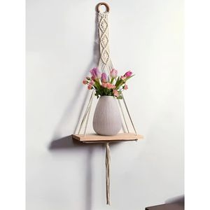 شلف چوبی مدرن مکرومه بافی طرح برنارد