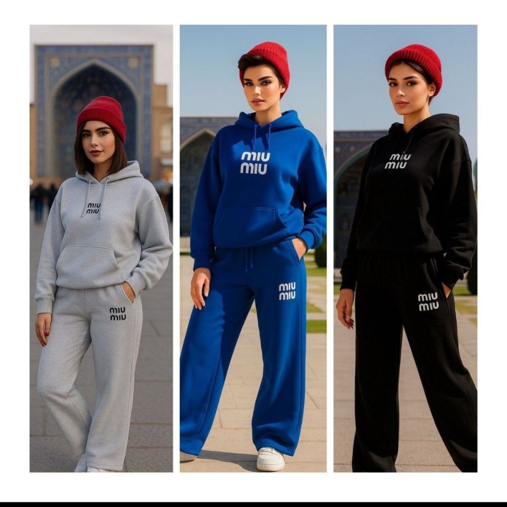 قیمت هودی شلوار بگ miu