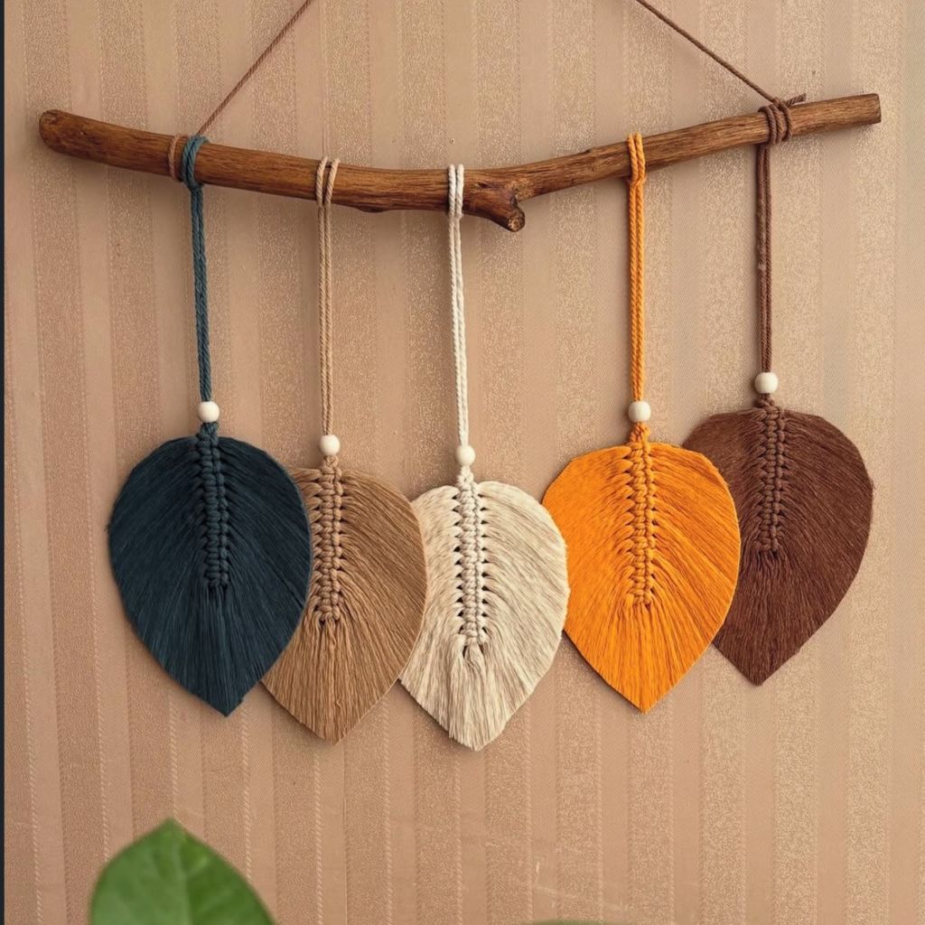 خرید اینترنتی دیوارکوب‌برگ مکرومه بافی طرح اهو