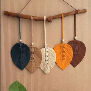 دیوارکوب‌برگ مکرومه بافی طرح اهو