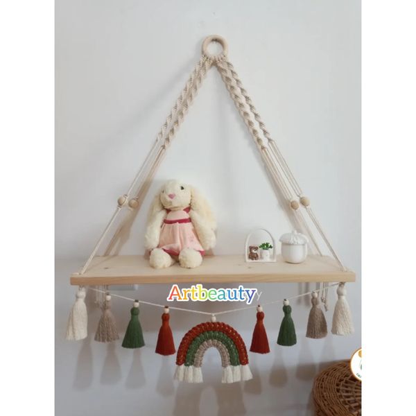 شلف کودک‌مکرومه بافی مدل رنگین کمون