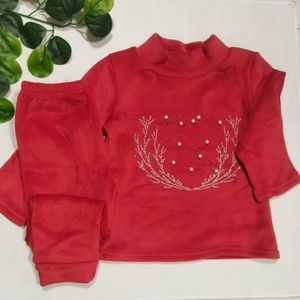 بلوز شلوار مخمل دخترانه bl5rt