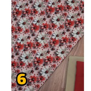 قیمت ارزان پارچه کرپ فلور طرحدار درجه یک