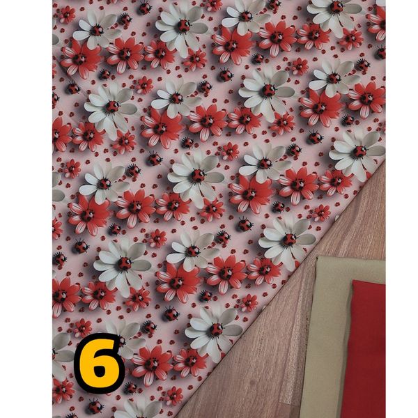 پارچه کرپ فلور طرحدار درجه یک