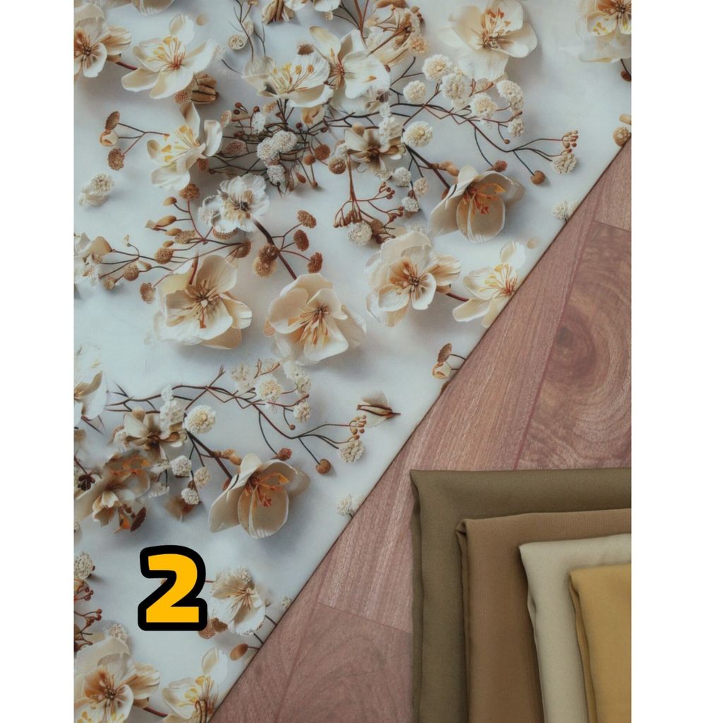 قیمت ارزان پارچه کرپ فلور طرحدار درجه یک