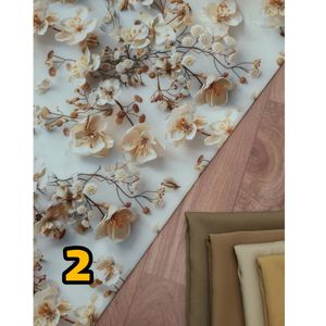 قیمت ارزان پارچه کرپ فلور طرحدار درجه یک