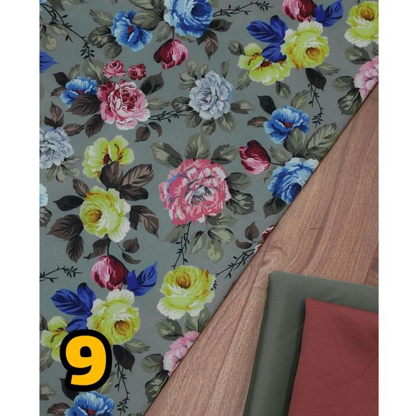 پارچه کرپ فلور طرحدار درجه یک