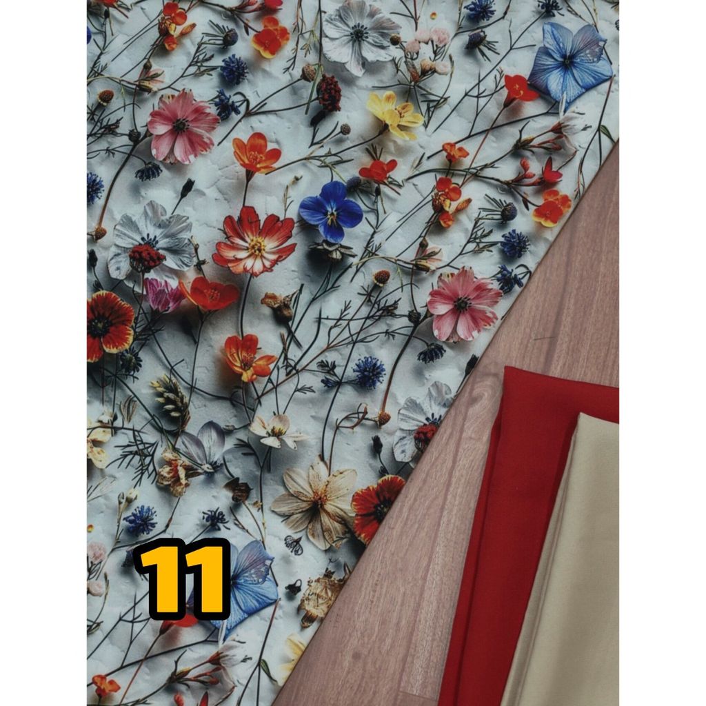 فروش اینترنتی پارچه کرپ فلور طرحدار درجه یک