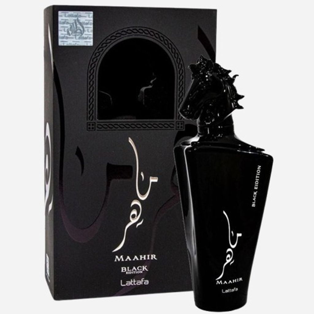 فروش اینترنتی ادکلن ماهر مشکی لطافه 100 میل (MAAHIR BLACK EDITION LATTAFA)