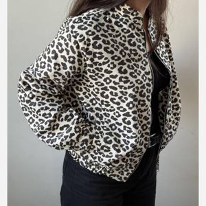 بامبر جکت پلنگی زنانه سویشرت پاییزه