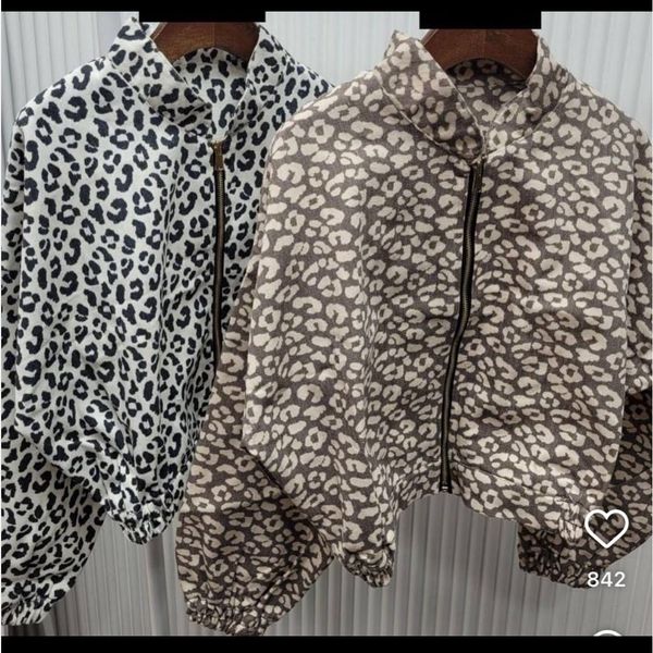 بامبر جکت پلنگی زنانه سویشرت پاییزه