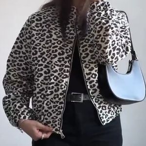 خرید اینترنتی بامبر جکت پلنگی زنانه سویشرت پاییزه 