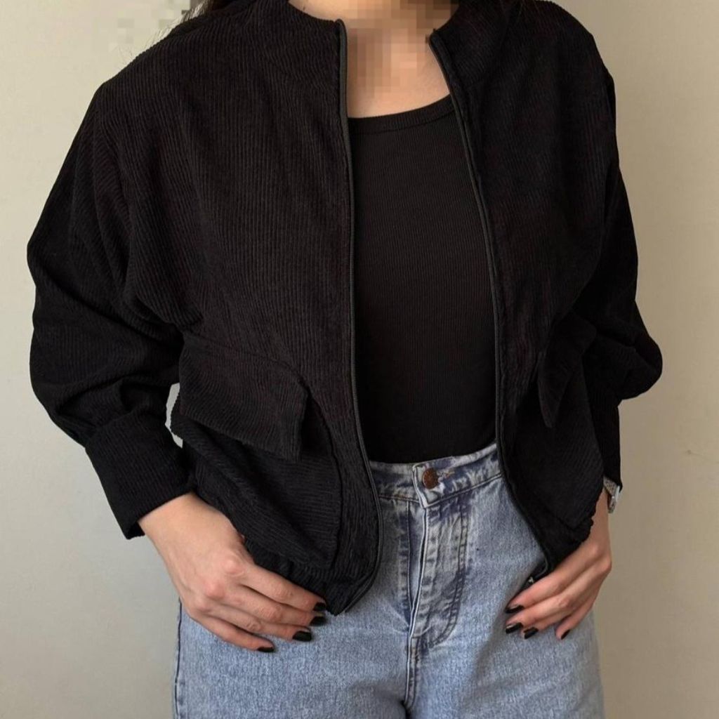 خرید انلاین بامبر جکت سویشرت کت کوتاه کبریتی