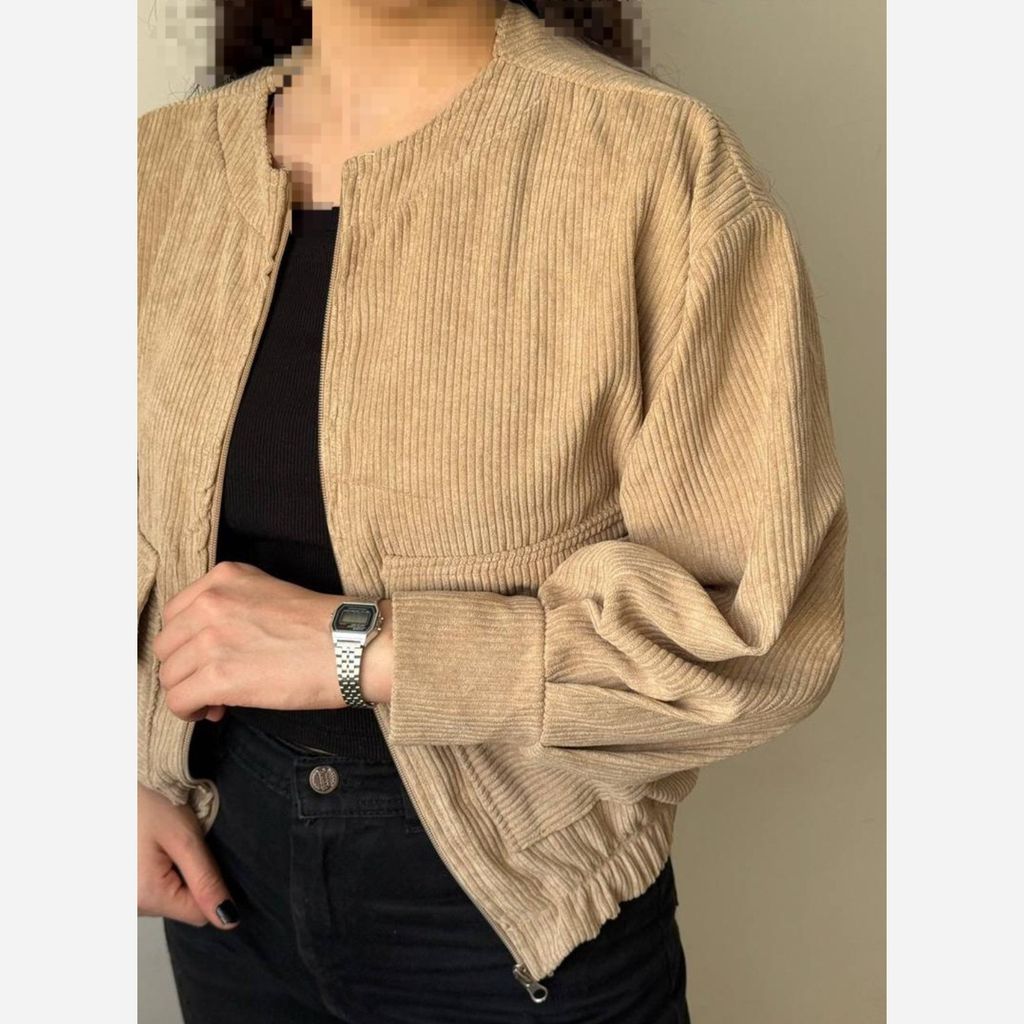 خرید اینترنتی بامبر جکت سویشرت کت کوتاه کبریتی