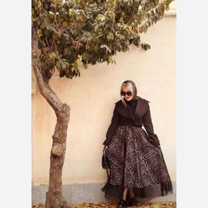 مشخصات دامن پلنگی زنانه مجلسی