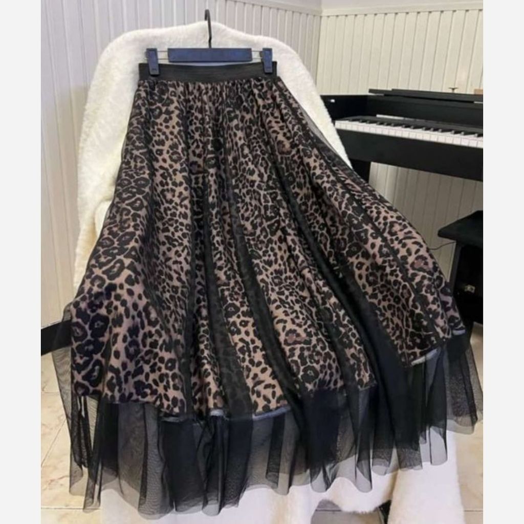 قیمت ارزان دامن پلنگی زنانه مجلسی