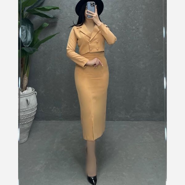 کت دامن مجلسی زنانه کرپ