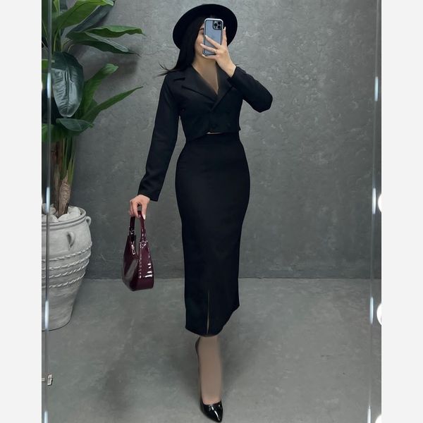 کت دامن مجلسی زنانه کرپ