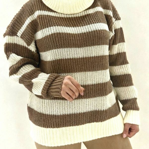 بافت یقه شل راه راه