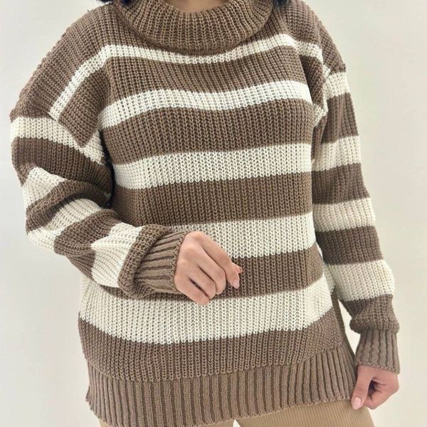 بافت یقه شل راه راه