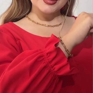 پیراهن بلند همراه با هدبند