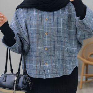 خرید اینترنتی مانتو پانچ نیلی