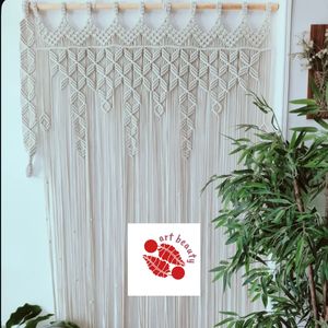 پرده مکرومه لوزی مدل لعلینه