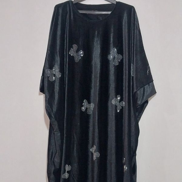 مانتو عبایی مخمل نگینی