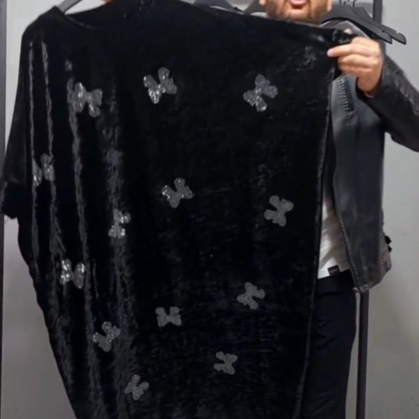 مانتو عبایی مخمل نگینی