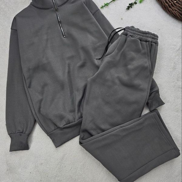 ست هودی زیپ دار و شلوار نورا