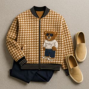 بامبر زنانه طرح تدی - قهوه ای