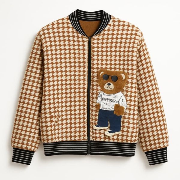 بامبر زنانه طرح تدی - قهوه ای