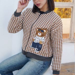 بامبر زنانه طرح تدی - قهوه ای