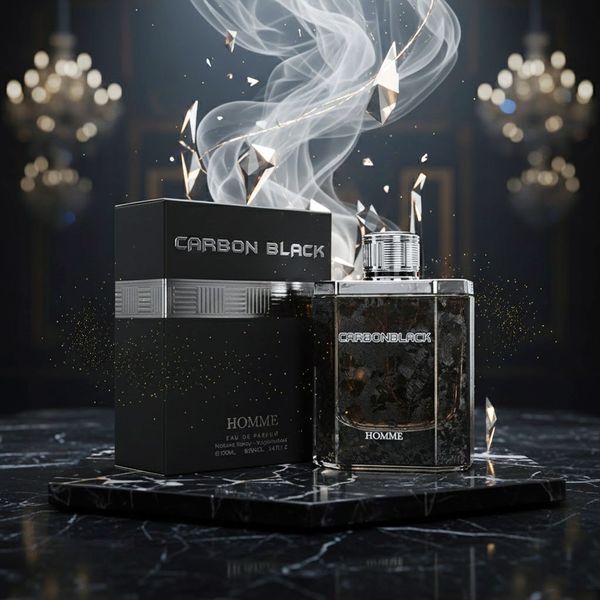 عطر اصل امارات محبوب مردانه کربن بلک فراگرنس ورد - 100 میل - گرم و تلخ
