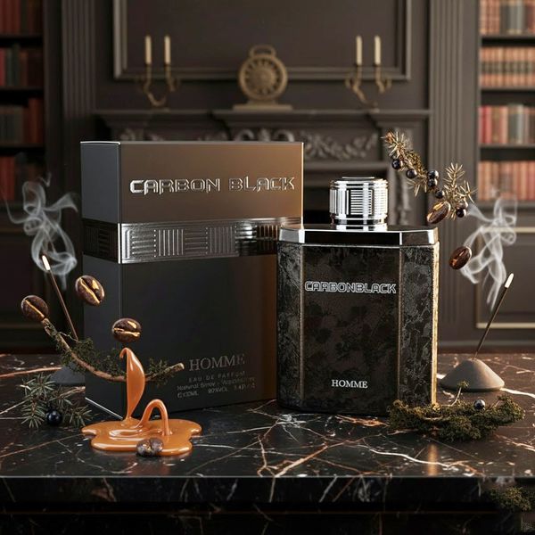 عطر اصل امارات محبوب مردانه کربن بلک فراگرنس ورد - 100 میل - گرم و تلخ